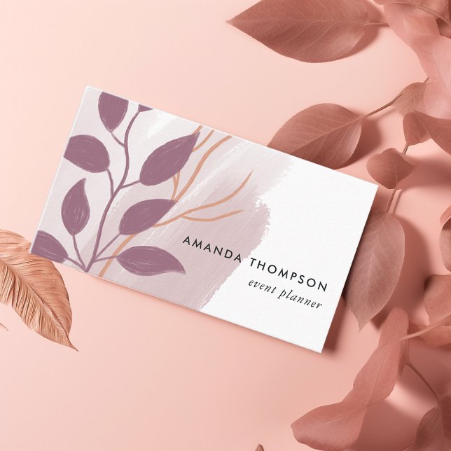 Rose Gold and Blush Pink Abstract Business Card (Creator Uploaded)