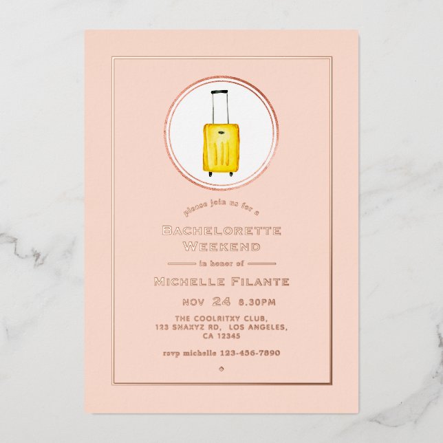 Rose Gold and Blush Travel Bachelorette Weekend (Front)