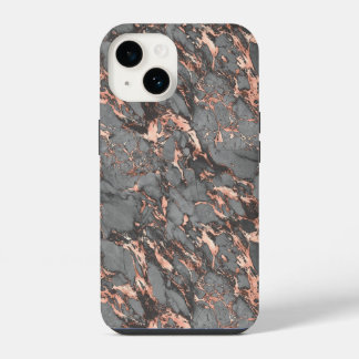 Rose Gold And Grey iPhone 14 Case