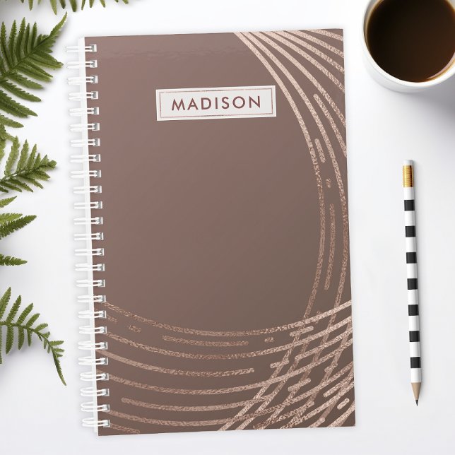 Rose Gold and Mauve Abstract Trendy Personalised Planner (Creator Uploaded)