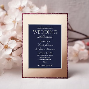 Rose Gold and Navy Blue Wedding