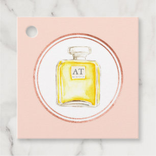 Rose Gold and Pink Beautician Social Media Icon Favour Tags