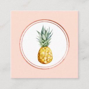 Rose Gold and Pink Event Planner Social Media Icon Square Business Card