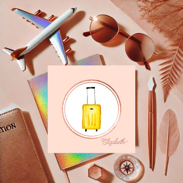 Rose Gold and Pink Event Planner Social Media Icon Square Business Card (Rose Gold and Pink Event Planner Social Media Icon Square Business Card)