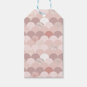Rose Gold and Pink Tiles Gift Tags
