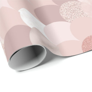 Rose Gold and Pink Tiles Wrapping Paper