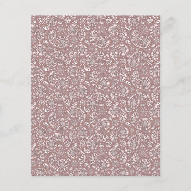 Rose gold and white paisley (Front)