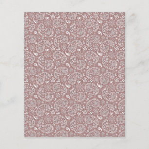 Rose gold and white paisley