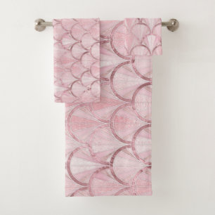 Rose Gold Art Deco Luxury Pattern Bath Towel Set