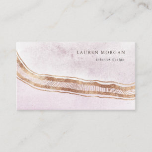 rose gold art deco modern business card