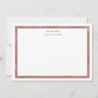 rose gold art deco monogram Stationery Note Card