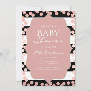 Rose Gold Baby Shower Invitation