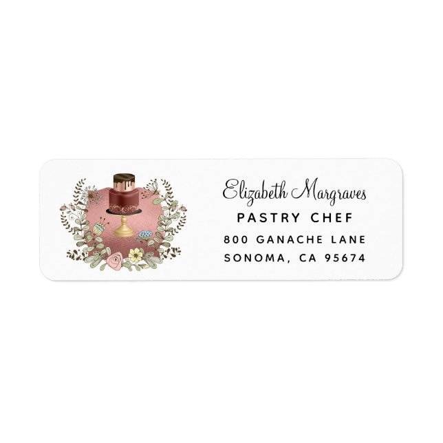 Rose Gold Baker Bakery Pastry Chef  (Front)