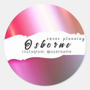 Rose Gold Balloons Event Planning  Classic Round S Sticker