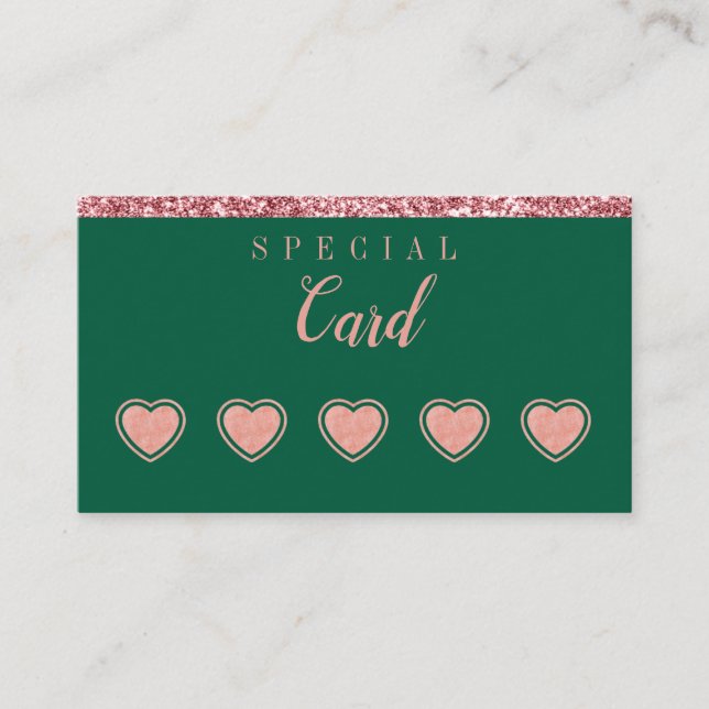 Rose Gold Beauty Loyalty Card – Minimalist Design (Front)