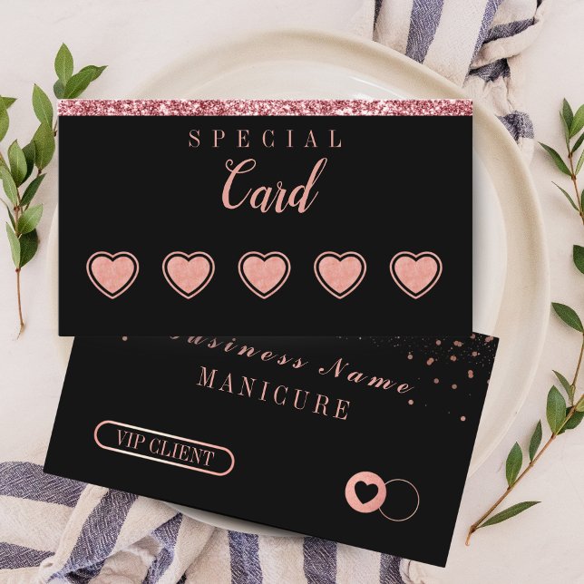 Rose Gold Beauty Loyalty Card – Minimalist Design (Rose Gold Beauty Loyalty Card – Minimalist Design)
