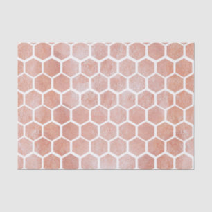 rose gold,bee cube pattern, geometric,metallic,mod tissue paper
