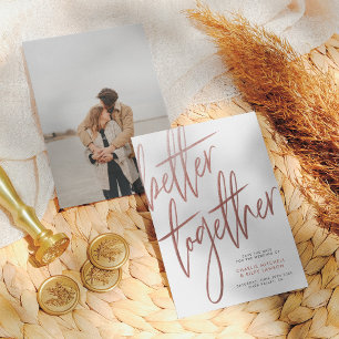Rose Gold Better Together Modern Save The Date