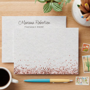  Rose Gold Birthday Party Envelope