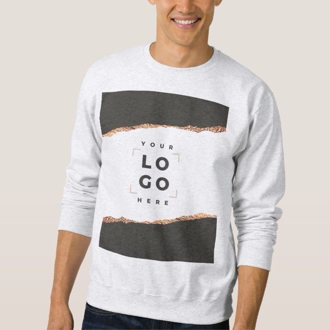 Rose gold black elegant modern unique sweatshirt (Front)