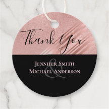 Rose Gold Black Glitter Foil Look WEDDING