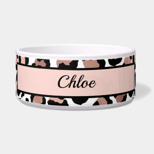Rose Gold Black Leopard print cheetah Dog cat