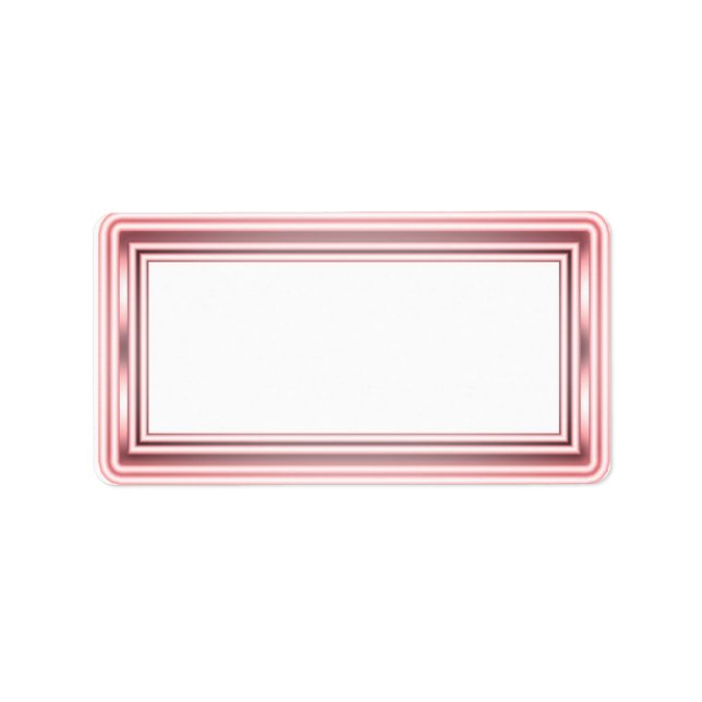 Rose Gold Blank Address Labels (Front)