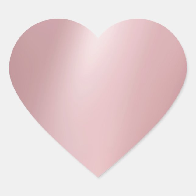 Rose Gold Blank Elegant Modern Template Trendy Heart Sticker (Front)