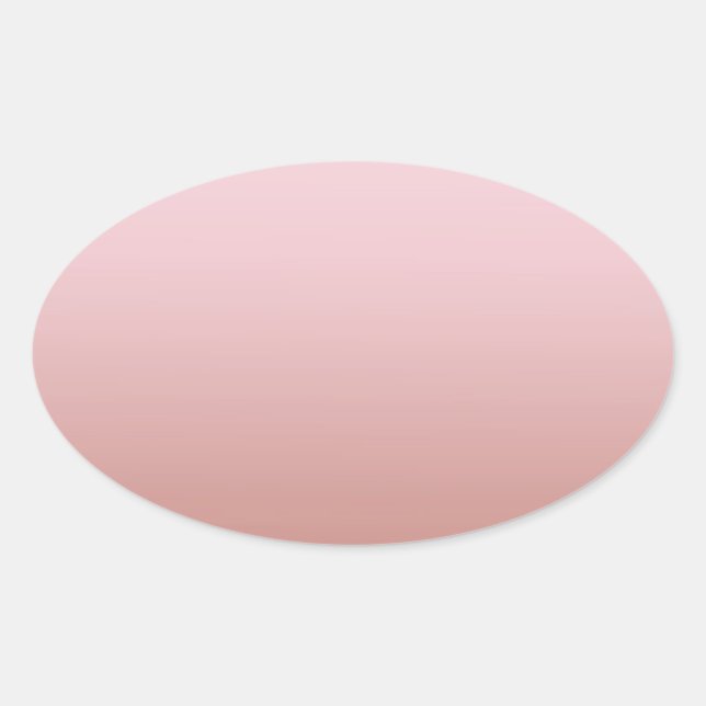 Rose Gold Blank Template Add Your Text Elegant Oval Sticker (Front)
