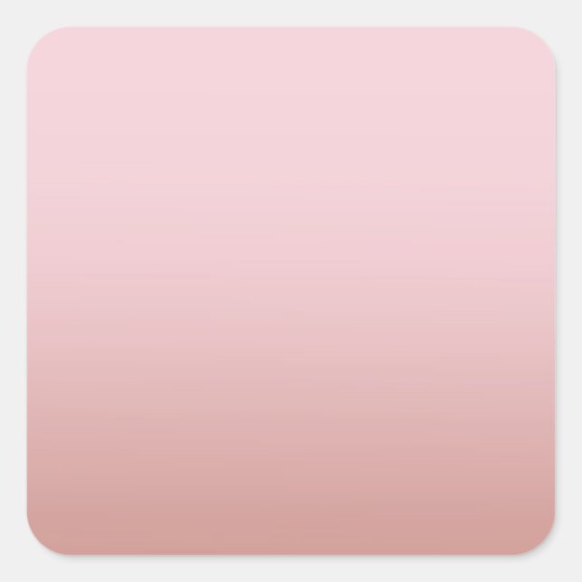 Rose Gold Blank Template Add Your Text Elegant Square Sticker (Front)