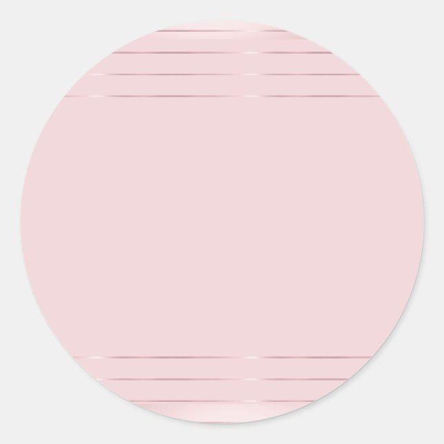 Rose Gold Blank Template Trendy Elegant Modern Classic Round Sticker (Front)