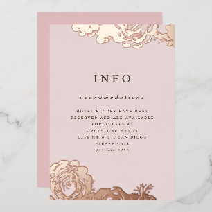 Rose Gold Blooms Invitation