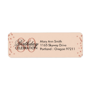 Rose Gold Blush 80th Birthday Glitter Confetti