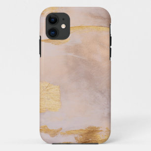Rose Gold Blush and Gold Texture iPhone 11 Case