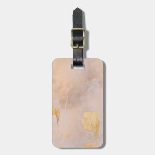 Rose Gold Blush and Gold Texture Luggage Tag