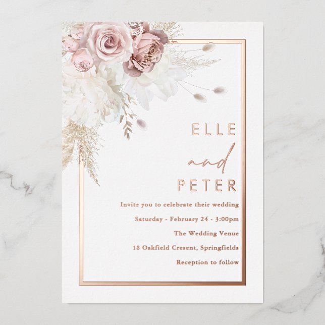 Rose Gold & Blush Beautiful Wedding (Front)