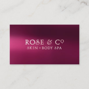 Rose Gold Blush Burgundy Shadows Glam Strawberry Business Card