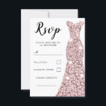 Rose Gold Blush Dress All Occasion Birthday Bridal RSVP Card<br><div class="desc">Rose Gold Blush Dress All Occasion Birthday Bridal RSVP Card

See matching collection in Niche and Nest Store</div>
