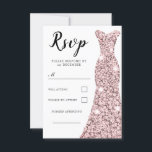 Rose Gold Blush Dress All Occasion Birthday Bridal RSVP Card<br><div class="desc">Rose Gold Blush Dress All Occasion Birthday Bridal RSVP Card

See matching collection in Niche and Nest Store</div>