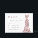Rose Gold Blush Dress Bridal or Birthday  RSVP Card<br><div class="desc">Rose Gold Blush Dress Bridal or Birthday RSVP Card

See matching wedding invitation and items in Niche and Nest Store. Chat to request more items</div>