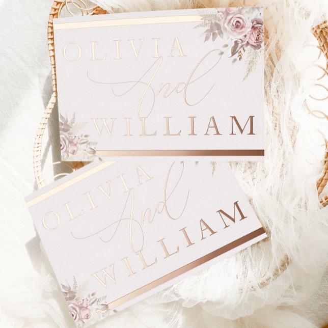 Rose Gold Blush Dusty Rose Pink Floral Wedding (Creator Uploaded)