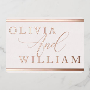 Rose Gold & Blush Elegant Modern Wedding