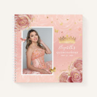 Rose Gold Blush Elegant Photo Quinceanera Guest