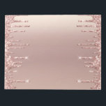Rose Gold Blush Glitter Sparkle Drips Chic Modern Notepad<br><div class="desc">Rose Gold Blush Glitter Sparkle Drips Pink Modern - Add Your Unique Text / Name - Make Your Special Gift - Resize and move or remove and add text / elements with customization tool. Design by MIGNED. Please see my other projects. You can also transfer this designs to more than...</div>