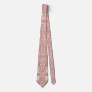 Rose Gold Blush Glitter Sparkle Drips Chic Modern Tie