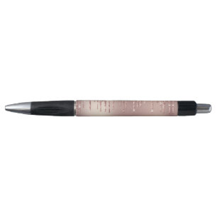 Rose Gold Blush Glitter Sparkle Drips Custom Text 