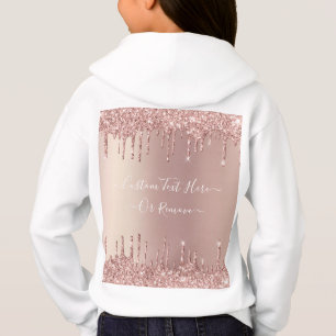Rose Gold Blush Glitter Sparkle Drips Custom Text 