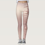Rose Gold Blush Glitter Sparkle Drips - Text/ Name Leggings<br><div class="desc">Rose Gold Blush Glitter Sparkle Drips Custom Text Pink Girly Modern - Add Your Unique Text / Name or Remove Text - Make Your Special Gift - Resize and move or remove and add text / elements with customisation tool. Design by MIGNED. Please see my other projects. You can also...</div>