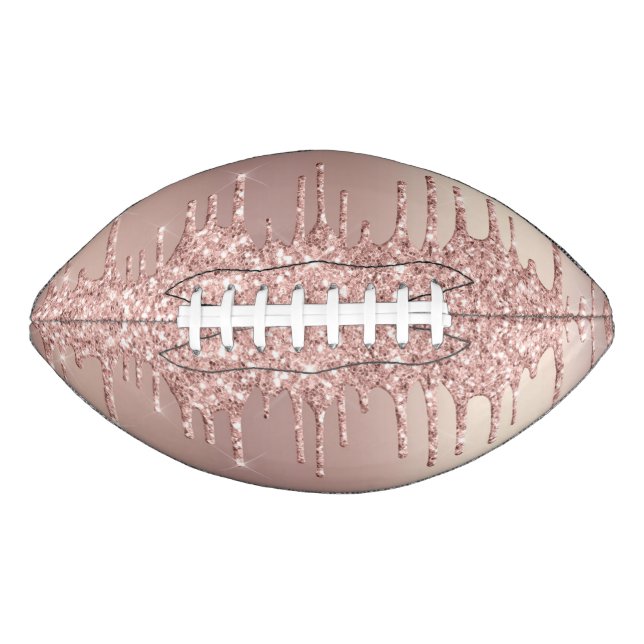 Rose Gold Blush Glitter Sparkle Gift Football American Football (Front)