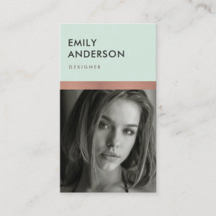 ROSE GOLD BLUSH MINT GREEN PERSONAL PHOTO INSERT